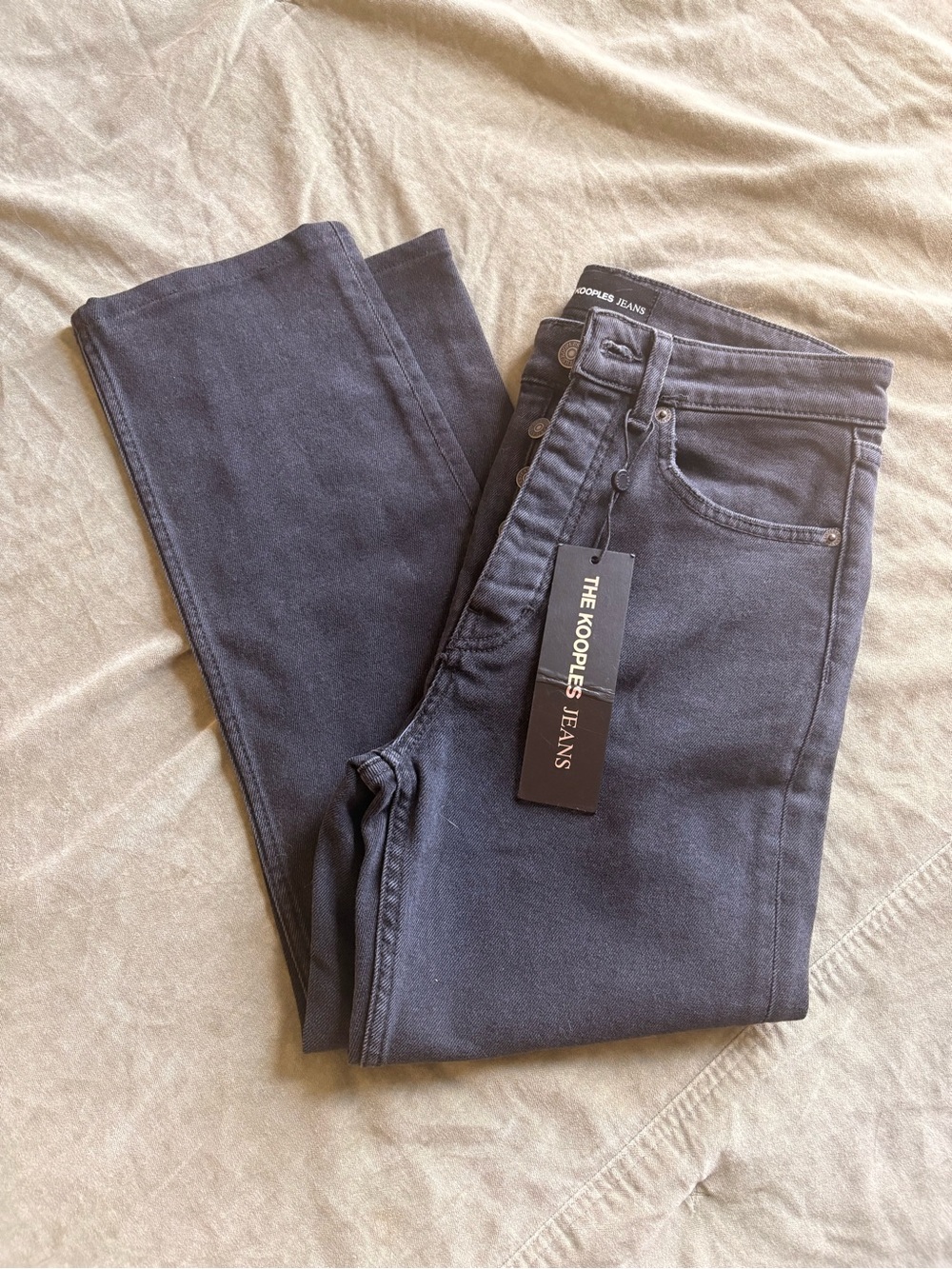 NWT The Kooples Black Straight Leg Jeans